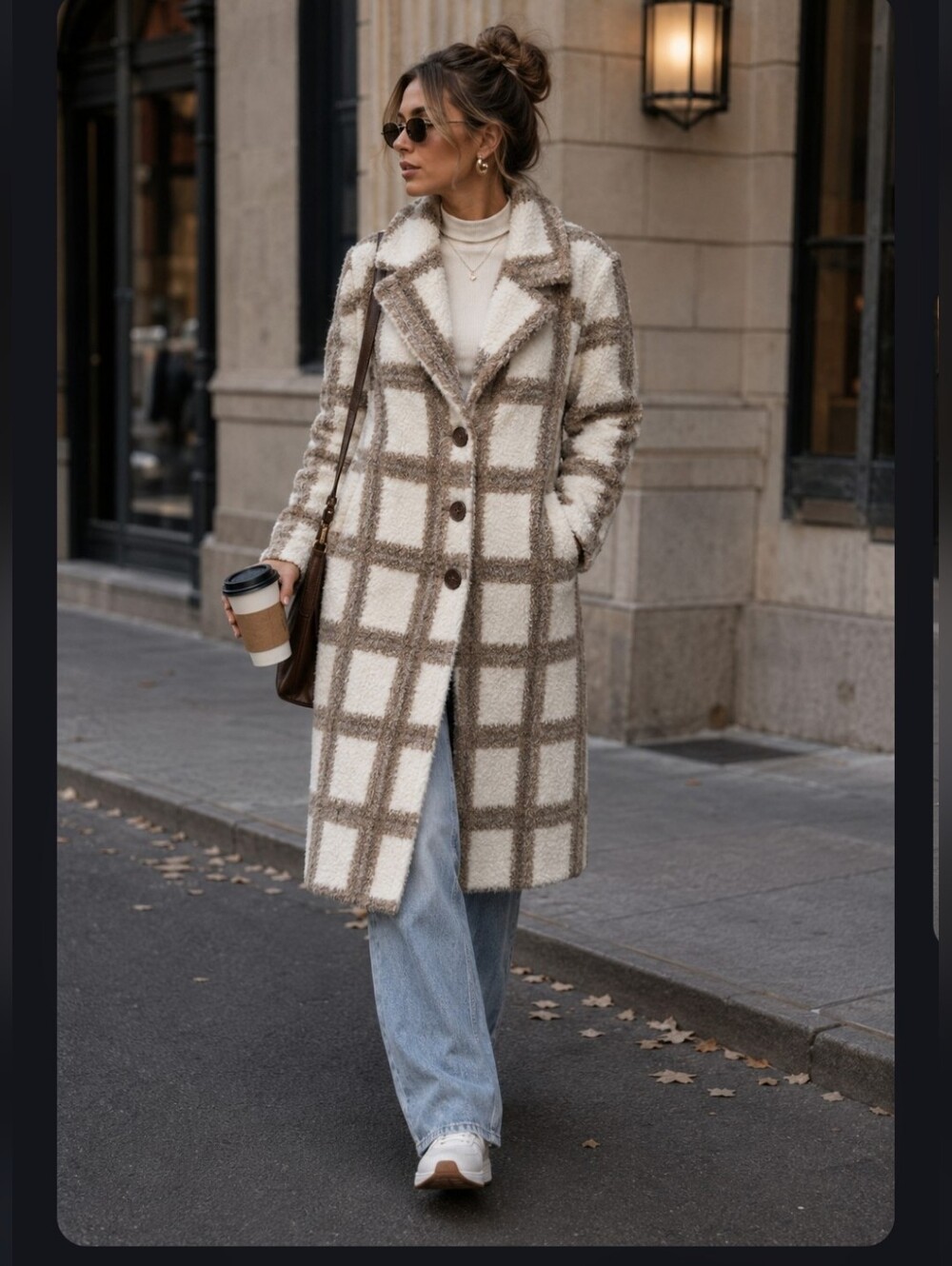 Anthropologie NVLT  Plaid Teddy Coat